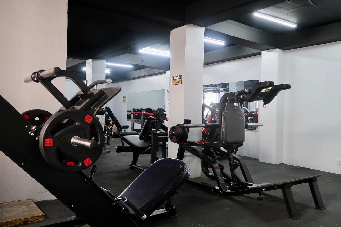 Plate-loaded machines on the MNLA gym floor