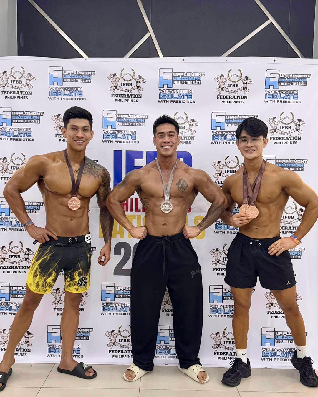 MNLA athlete posing on stage at IFBB PH Nationals 2025